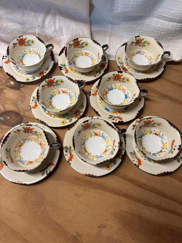 Oxford Kop en Schotels - 8 Stuks, Antiek en Kunst, Antiek | Servies compleet, Ophalen of Verzenden