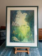 Onderwaterwereld met Zeemeerminnen -  Aquarel - 63,5 x 80,5, Ophalen