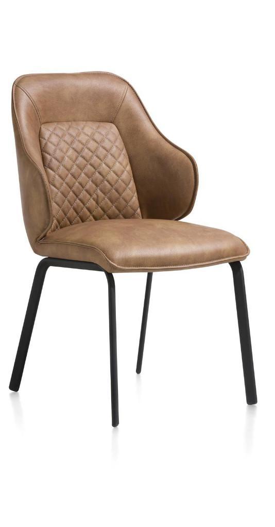 6 Nieuwe stoelen, Cognac met zwart metaal en greep Armadillo, Huis en Inrichting, Stoelen, Nieuw, Vijf, Zes of meer stoelen, Metaal