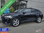 Audi Q3 Sportback 45 TFSI e S Edition Panorama/3x S-line/Key, Zwart, Leder en Stof, Zwart, 245 pk