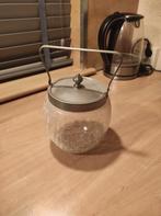 Antieke Koekjespot Glas en Zilver, Ophalen of Verzenden