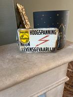 Emaille derupostje reclamebordje PHILIPS hoogspanning neon, Antiek en Kunst, Antiek | Emaille, Ophalen of Verzenden