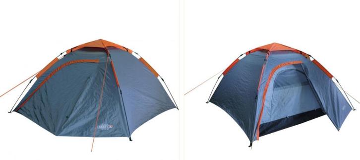 Abbey Camp Tent Easy-up Systeem - 3-Persoons - Grijs/Oranje, Caravans en Kamperen, Tenten, tot en met 3, Gebruikt, Ophalen of Verzenden