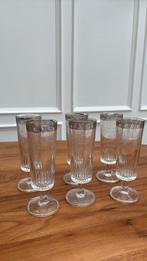 Sekt/wijnglazen 6 stuks met zilverenrand, Verzamelen, Glas en Borrelglaasjes, Ophalen of Verzenden, Zo goed als nieuw, Overige typen
