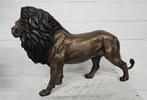 LEEUW / BRONZEN BEELD / WILD DIER, Ophalen of Verzenden, Wild dier, Beeldje of Figuurtje