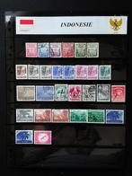 Indonesië, mooie collectie postzegels op insteekkaarten, Ophalen of Verzenden, Gestempeld, Nederlands-Indië