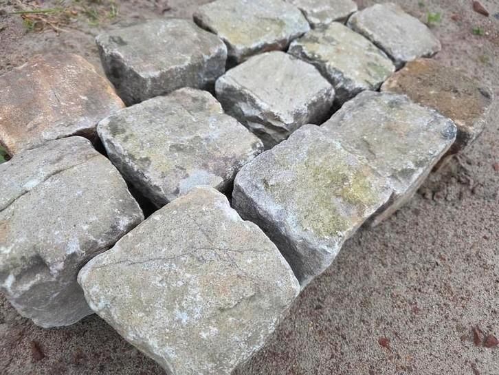 Partij prachtige kasseien 12/12 13/13 cm, Tuin en Terras, Tegels en Klinkers, Gebruikt, Overige typen, Natuursteen, Ophalen of Verzenden