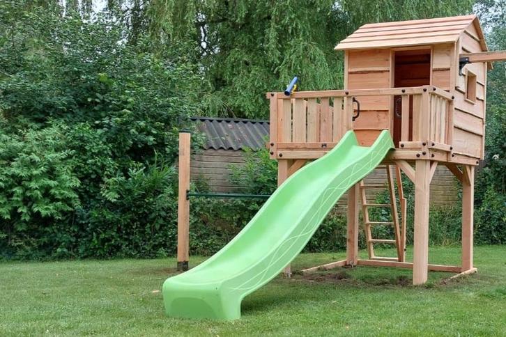 BOOMHUT BOSHUIS speeltoren speelhuis klimtoren speeltoestel, Kinderen en Baby's, Speelgoed | Buiten | Speeltoestellen, Nieuw, Brandweerpaal
