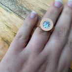 Ring met verwisselbaar steentje, 18 tot 19, IJzer of Staal, Ophalen of Verzenden, Zo goed als nieuw