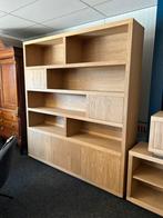 Helsinki wandkast, boekenkast eiken uit voorraad leverbaar!, Ophalen of Verzenden, Nieuw, Eikenhout