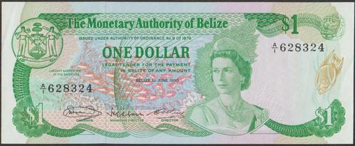Belize 1 dollar 1980 XF p.38a (# 42), Postzegels en Munten, Bankbiljetten | Amerika, Los biljet, Midden-Amerika, Verzenden