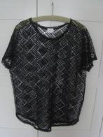 Tuniek  “gehaakt”  zwart, ~ trui ~ top ~ shirt, Ophalen of Verzenden, Zo goed als nieuw, Maat 38/40 (M), Zwart