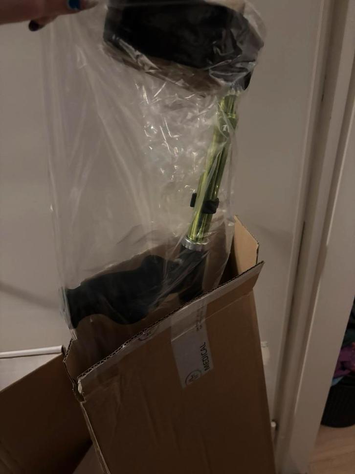 Premis – Anatomische Linker Elleboogkruk Groen, Diversen, Loopkrukken, Nieuw, In hoogte verstelbaar, Ophalen