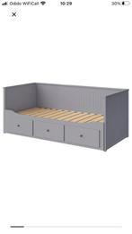 Hemnes bedbank met 3 lades, Ophalen, Verstelbaar, Zo goed als nieuw, 200 cm
