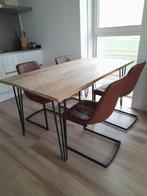 Eettafel, Huis en Inrichting, Tafels | Eettafels, Ophalen, Gebruikt, 50 tot 100 cm, Metaal