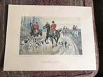 Mooie lithografische druk van Jachttafereel - The Fox Hunt, Antiek en Kunst, Ophalen of Verzenden