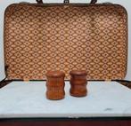 Vintage houten peper en zoutstel, Ophalen of Verzenden, Gebruikt