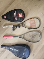 Twee squash rackets dunlop en wilson, Ophalen of Verzenden, Gebruikt