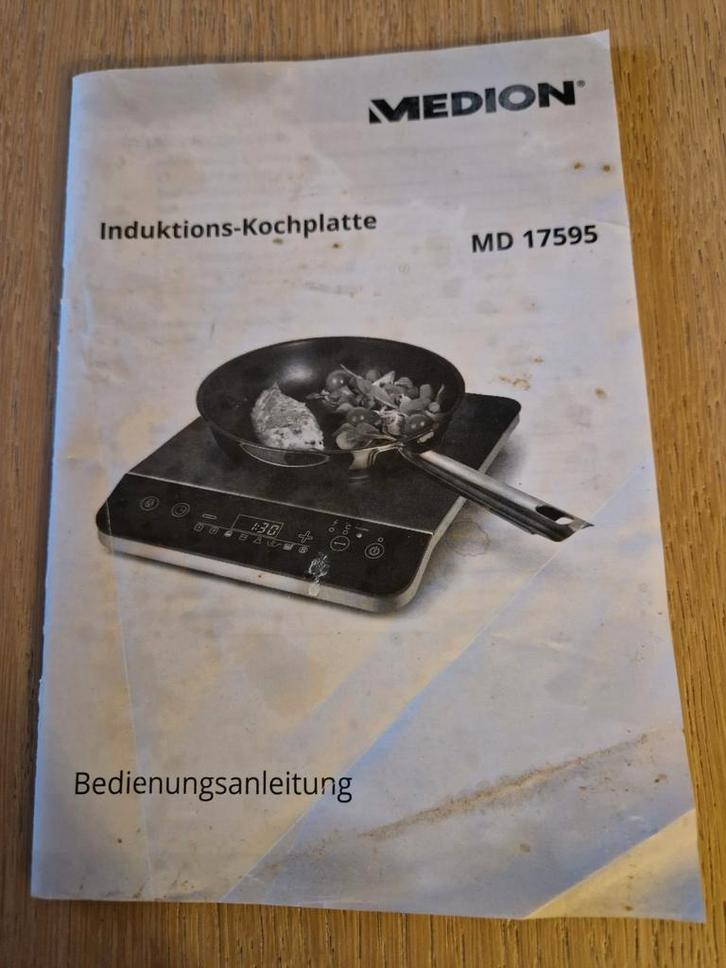 Inductie Kookplaat Vrijstaand Medion, Witgoed en Apparatuur, Kookplaten, Zo goed als nieuw, Vrijstaand, Inductie, 3 kookzones of minder