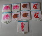9 kinder opbergbakken 3 olifant 3 egel 2 vos en 1 zeepaardje, Ophalen of Verzenden, Gebruikt
