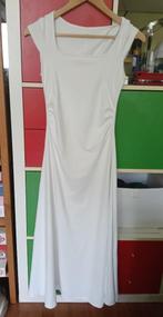 Langere witte gala jurk maat S/36, Wit, Ophalen of Verzenden, Zo goed als nieuw, Maat 36 (S)