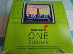 Tomtom ONE Europa navigatiesysteem.Met bluetooth,met doos!, Ophalen of Verzenden, Zo goed als nieuw