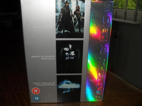 3 DVD BOX VAN HELSING,DRACULA en FRANKESTEIN., Cd's en Dvd's, Dvd's | Horror, Zo goed als nieuw, Vampiers of Zombies, Boxset, Vanaf 16 jaar