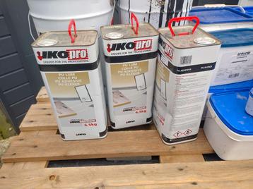 3x Iko pu Lijm 6,5kg per verpakking nieuw beschikbaar voor biedingen