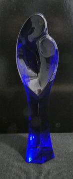 VSL-Art-Deco Madonna met kind-Val Saint Lambert -blauw [940], Antiek en Kunst, Antiek | Glas en Kristal, Ophalen