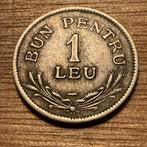 Roemenië 1 leu 1924, Postzegels en Munten, Ophalen of Verzenden, Overige landen