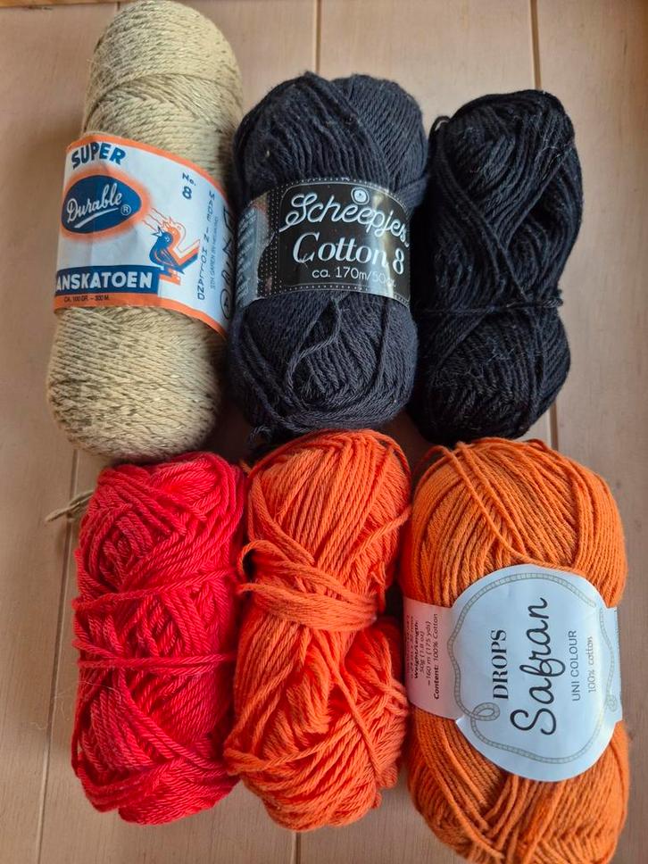 Herfstkleuren Haakkatoen Pakket - 6 Bollen, Hobby en Vrije tijd, Breien en Haken, Nieuw, Breien of Haken, Wol of Garen, Ophalen of Verzenden