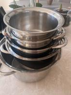 Sola Pannenset - 5 Delig met Deksel, Huis en Inrichting, Ophalen, Gebruikt, Inductieplaat, Pannenset