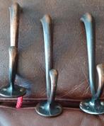 3 koperen of bronzen kapstokhaken, Overige materialen, Wandhaken, Ophalen of Verzenden, Zo goed als nieuw
