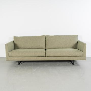 1x Montis Axel Bank 3-zits/190cm Groen Stof - Slede Zwart beschikbaar voor biedingen