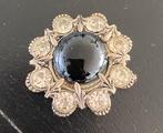 Vintage bloembroche, Sieraden, Tassen en Uiterlijk, Broches, Ophalen of Verzenden, Zo goed als nieuw, Zilver, Overige materialen