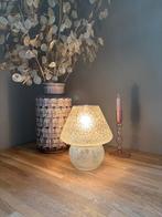 Murano tafellamp frosted mushroom lamp glas beige, Gebruikt, Estee styling, Instagram: esteestyling, Ophalen of Verzenden