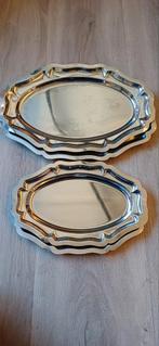 Set van 6 zilverkleurige serveerbladen, Ophalen of Verzenden