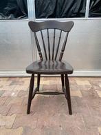 Vintage Bruine Houten Stoel, Ophalen, Gebruikt, Bruin, Eén