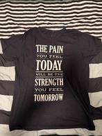 T-shirt Maat L - Motivatie Quote, Kleding | Heren, Ophalen of Verzenden, Zo goed als nieuw, Maat 52/54 (L), Zwart