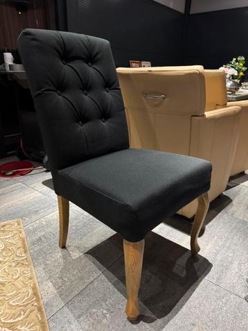 2x eetstoelen zwart stof 2 stuks beschikbaar voor biedingen