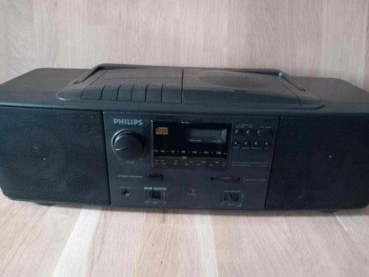 Philips Radio Cassette Recorder met CD-speler, Audio, Tv en Foto, Radio's, Gebruikt, Radio, Met cd-speler, Ophalen