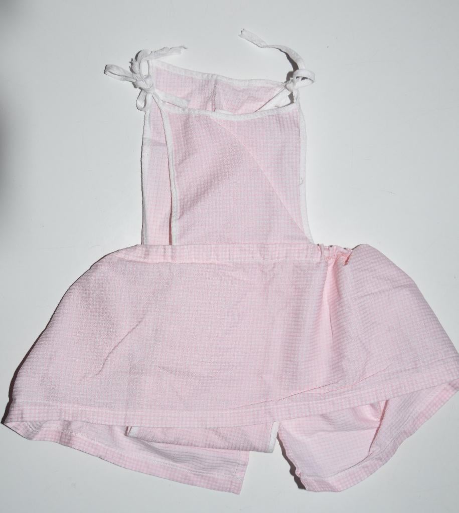 Lief brocante roze overgooier jurk baby, Antiek en Kunst, Verzenden, Kinderen