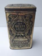 Vintage oud rechthoekig Cacoa blik van A Driessen Amsterdam, Verzamelen, Blikken, Ophalen of Verzenden, Gebruikt, Overige, Overige merken