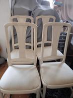 Vintage Cream Art Deco Dining Chairs Set of 4, Huis en Inrichting, Stoelen, Gebruikt, Overige kleuren, Ophalen of Verzenden, Vier