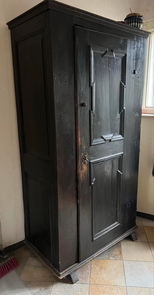 Unieke Vintage Brocante Garderobekast 190 x 100 x 60, Huis en Inrichting, Woonaccessoires | Kapstokken, Gebruikt, Staande kapstok