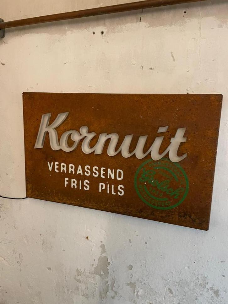 Kornuit Grolsch reclamebord (verlicht 30x49cm), Verzamelen, Biermerken, Zo goed als nieuw, Reclamebord, Plaat of Schild, Overige merken