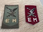 DT2000 en gvt embleem luchtmobiele brigade, Verzamelen, Ophalen of Verzenden, Landmacht, Nederland, Embleem of Badge