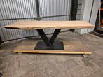 Exclusieve Massief Eiken Boomstamtafel - Uniek!, Huis en Inrichting, Tafels | Eettafels, Ophalen, 50 tot 100 cm, Vijf personen of meer