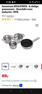 9x Pannenset - Nieuw  in doos Gas & Inductie, Inductieplaat, Nieuw, Pannenset, Ophalen of Verzenden