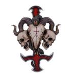 Devils Cross Wall Plaque, decoratie, skull, slang, hobby,, Ophalen of Verzenden, Nieuw